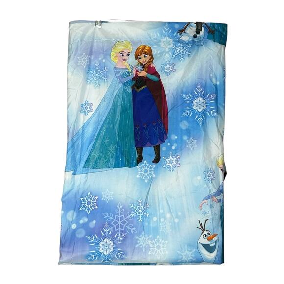 Disney Frozen Magical Winter Twin Flat Sheet Elsa Anna Olaf ￼ - Picture 1 of 6